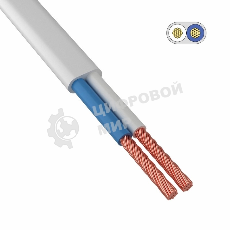 Провод ШВВП 2х0,5 мм² 300 м белый ГОСТ 7399-97
