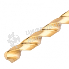 Сверло спиральное по металлу Matrix 12 x 300мм, HSS, нитридтитановое покрытие