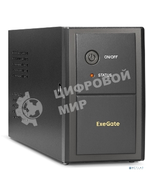 Источник бесперебойного питания ExeGate Power Back BNB-850.LED.AVR.EURO.RJ 850VA/480W, LED, AVR,2 евророзетки, RJ45/11, черный