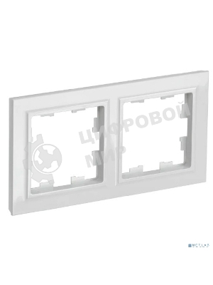 Рамка 2-мест. IEK BRITE РУ-2-БрБ белый