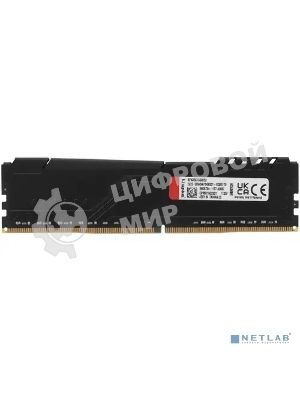 Оперативная память Kingston Fury Beast, DDR4, 32GB (1x32GB), 3600MHz, CL18, DIMM, с радиатором, черный
