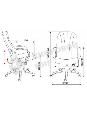 Кресло Бюрократ T-898AXSN/Black Стул (черная ткань)