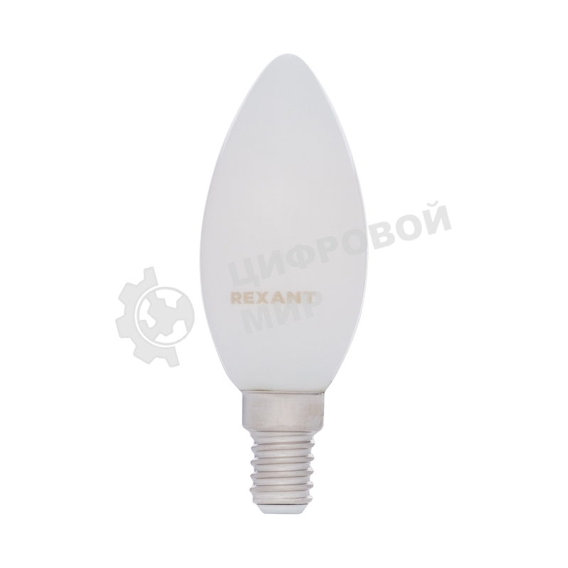 Лампа светодиодная филаментная Rexant Свеча CN35 9.5 Вт 915 Лм 4000K E14 матовая колба