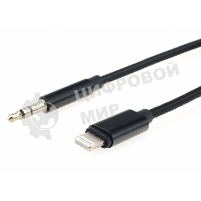 Кабель-переходник USB Cablexpert CCAB-AP35M-1M-B, Lightning/Jack3.5, Mobile, 1м, черный, коробка