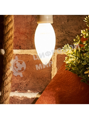 Лампа светодиодная филаментная Rexant Свеча CN35 9.5 Вт 915 Лм 4000K E14 матовая колба