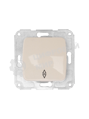 Переключатель Kranz DEA 1кл прох. с/у 10А мех. бежевый