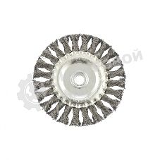 Щетка Matrix для УШМ 125 мм, М14, плоская, крученая проволока 0,35 мм