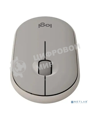 Мышь беспроводная Logitech Pebble M350 серый, 1000 dpi, радиоканал, Bluetooth, USB, кнопки - 3