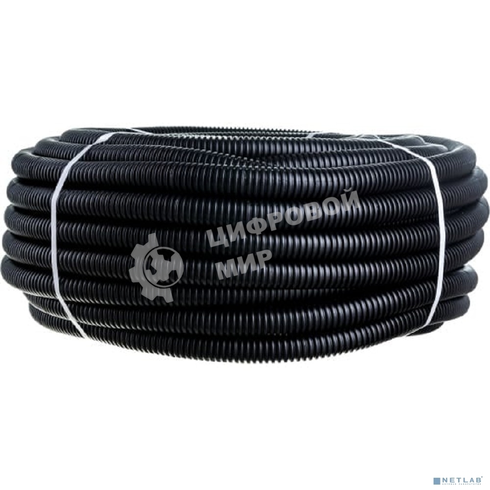 Труба гофрированная ПНД ЭРА черный d 32 мм с зонд. легкая 50 м (10)