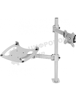 Кронштейн для монитора/ноутбука Cactus CS-VM-LH07-AL серебряный 13