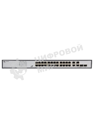 Коммутатор Origo OS2228P/370W OS2228P/370W/B1A (L2) 26x1 Гбит/с 2SFP 24PoE+ 370W неуправляемый