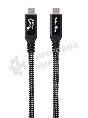 Кабель USB4 TypeCM/CM 8K@30Hz, 40Gbps, PD 240W, медь Telecom 1.5м TUS840-1.5M