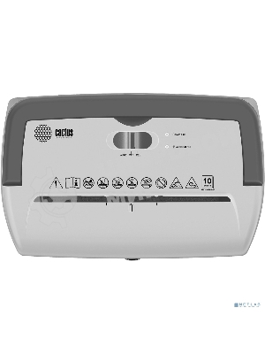 Шредер Cactus CS-SH-C5 белый (секр.P-4) фрагменты 10лист. 21лтр. скрепки скобы пл.карты