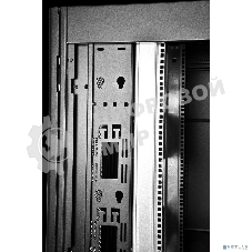 Шкаф серверный ЦМО ПРОФ напольный 48U (800 х 1000) двери двойные перф. 2 шт., черный, в сборе ШТК-СП-48.8.10-88АА-9005