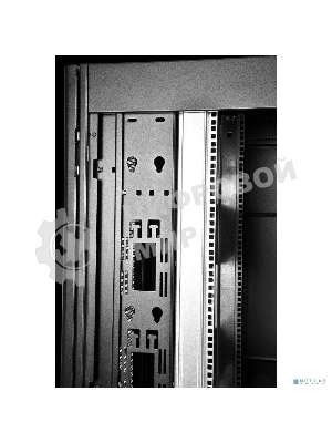 Шкаф серверный ЦМО ПРОФ напольный 48U (800 х 1000) двери двойные перф. 2 шт., черный, в сборе ШТК-СП-48.8.10-88АА-9005