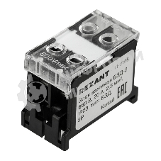 Блок зажимов клеммный Rexant БЗД 2х-полюсный 2,5 мм2 20A на DIN-рейку