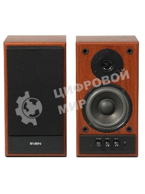 Акустическая система SVEN SPS-702 2.0 коричневый/орех 40Вт