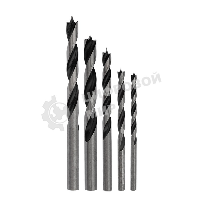 Набор сверл по дереву 4-10 мм, 5 шт. Kranz