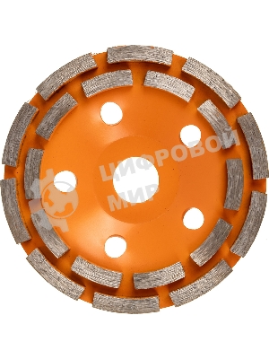 Чашка алмазная зачистная 125мм двухрядная Вихрь 73/10/3/6