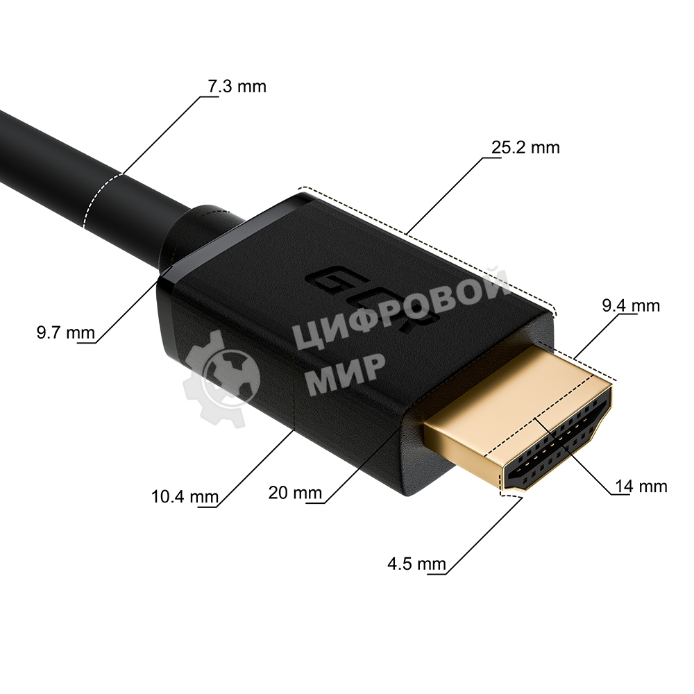 Кабель синхронизации Greenconnect GCR-55269 7.0m HDMI 2.0, XLPE, Outdoor, Ultra HD, 4K 60Hz, 18.0 Гбит/с, HDR 4:4:4, 3D, черный, 2 Х экран, армирование