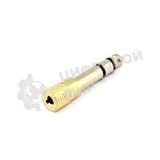 Переходник miniJack 3,5 мм - на Jack 6,3 мм позолоченный