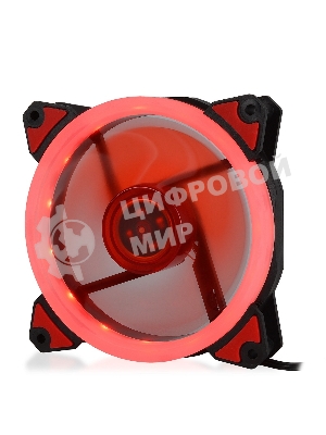 Вентилятор для корпуса Crown CMCF-12025S-1230 черный/красный, 120 мм, 1650 об/мин, 23 дБ, 3 pin