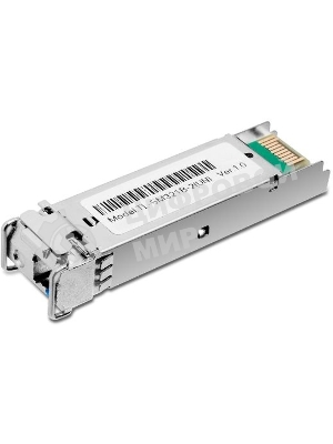 Модуль TP-Link SFP 1000Base-BX WDM Bi-Directional SFP module, TX: 1310 nm and RX: 1550 nm, 1 LC Simplex port, up to 2 km transmission distance in 9/125 μm SMF (Single-Mode Fiber), Supports Digital Diagnostic Monitoring (DDM).