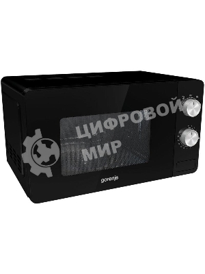 Микроволновая печь Gorenje MO20E1B черный, 20 л, 800 Вт, переключатели - поворотный механизм