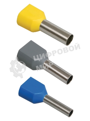 Наконечник-гильза изол. НГИ2 4.0-12 сер. (уп. 100 шт) IEK UTE10-D4-0-100