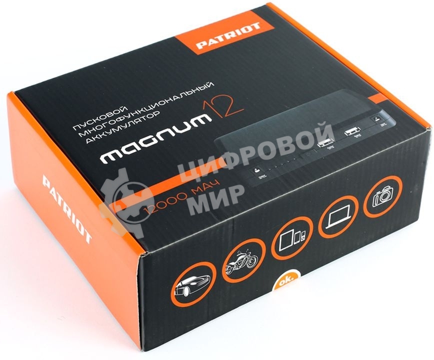 Пусковой многофункциональный аккумулятор PATRIOT MAGNUM 12