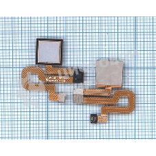 Шлейф со сканером отпечатка пальца для Xiaomi Redmi Note 3 серый