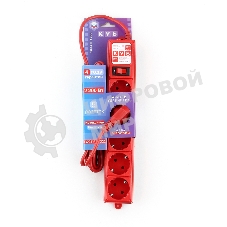 Фильтр-удл. Power Cube PC 3м 5р, красн. 10А/2,2кВт