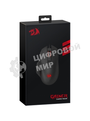 Мышь проводная Redragon Gainer черный, 3200 dpi, USB, кнопки - 6