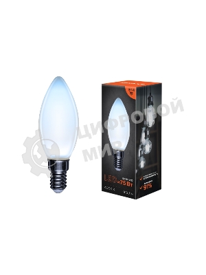 Лампа светодиодная филаментная Rexant Свеча CN35 9.5 Вт 915 Лм 4000K E14 матовая колба