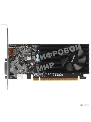 Видеокарта Gigabyte GV-N1030D4-2GL NVidia GeForce GT 1030, 2Gb DDR4/64-bit, PCI-Ex16 3.0, DVI-Dx1, HDMI2.0bx1, LP, 2-slot cooler, Retail