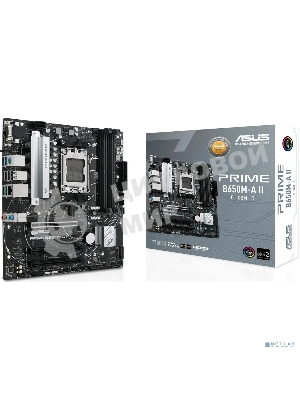 Материнская плата ASUS PRIME B650M-A II-CSM, AM5, AMD B650, 4xDDR5, 4xSATA, 2xM.2, 1xPCI-E 4.0 x16, 1x 2.5Gb LAN, 2xUSB-A 3.2 Gen 1, 2xUSB-A 3.2 Gen 2, 4xUSB 2.0, 1xDisplayPort, 1xHDMI, 1xVGA, 3x3.5 мм, 7.1, Micro-ATX