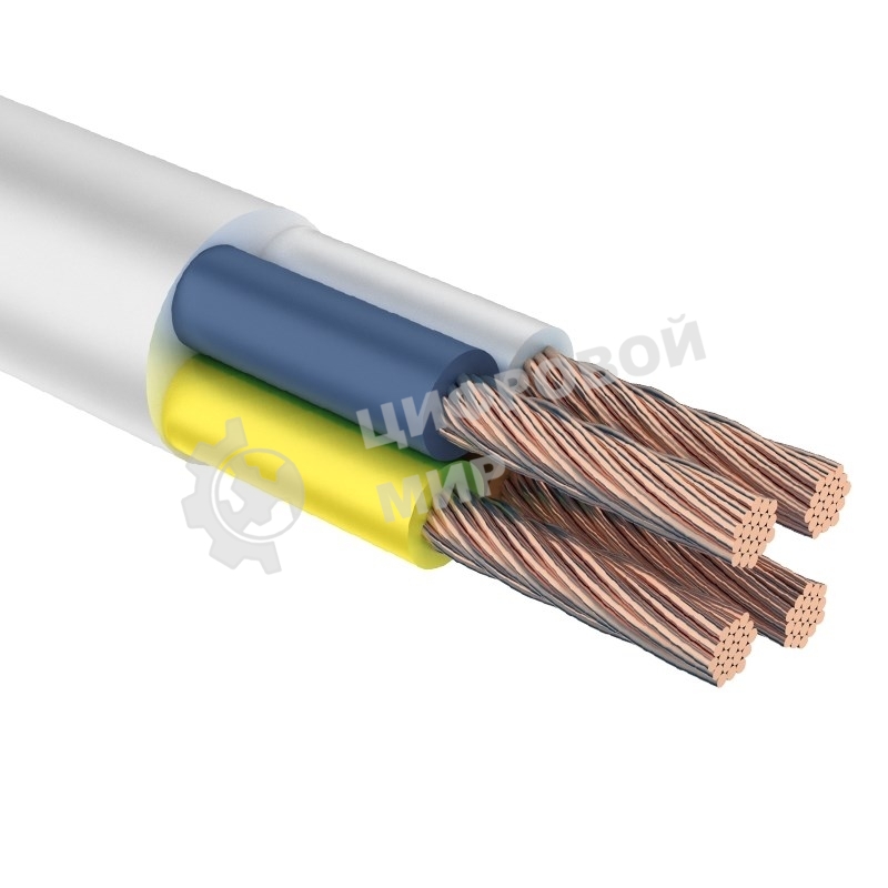 Провод соединительный ПВС 4x0,75 мм² 200 м белый ГОСТ 7399-97