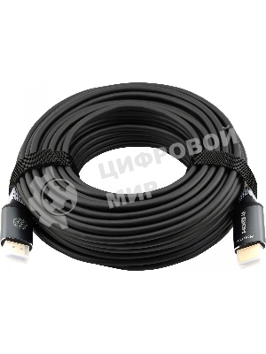 Кабель аудио-видео Cactus CS-HDMI-AOC-2-20 HDMI (m)/HDMI (m) 20м. позолоч.конт. черный