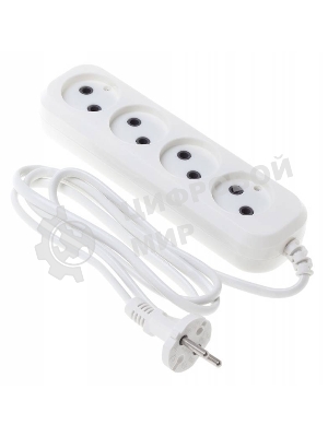 Сетевой удлинитель Buro BU-PSL4.1/W 1.5 м (4 розетки) белый (пакет ПЭ)