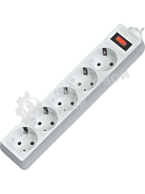 Сетевой фильтр Defender ES, 5.0 м, 5 розеток белый