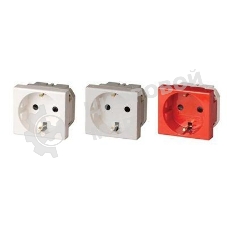 Розетка 1-м СП Viva 2мод. защ. шторки с заземл. сер. ДКС 45025
