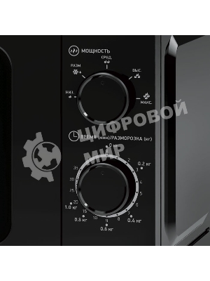 Микроволновая печь BBK 20MWS-717M/B черный, 20 л, 700 Вт, переключатели - поворотный механизм