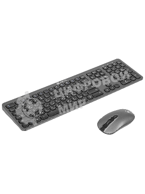 Комплект клавиатура+мышь Oklick 300M беспроводной, USB, 1600 DPI, серый/чёрный