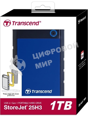 Внешний HDD Transcend USB 3.0 1Tb TS1TSJ25H3B 2.5