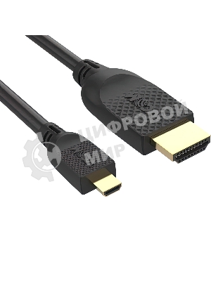 Кабель HDMI-19M --MicroHDMI-19M ver 2.0 1 м VCOM CG587-1M