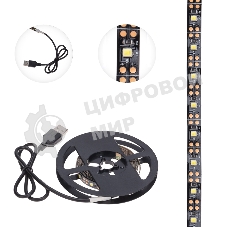 Лента светодиодная с USB-коннектором 5 В IP23 SMD 2835 60 LED/м 2 м белый (6500 K) LAMPER