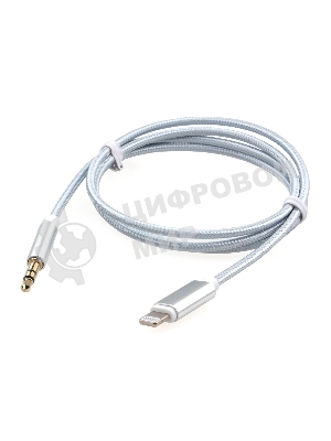Кабель-переходник USB Cablexpert CCAB-AP35M-1M-W, Lightning/Jack3.5, Mobile, 1м, белый, коробка
