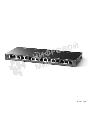 Коммутатор сетевой TP-Link 16-Port Gigabit Easy Smart Switch, 16 Gigabit RJ45 Ports, Desktop Steel Case, MTU/Port/Tag-based VLAN, QoS, IGMP Snooping, Web/Utility Management