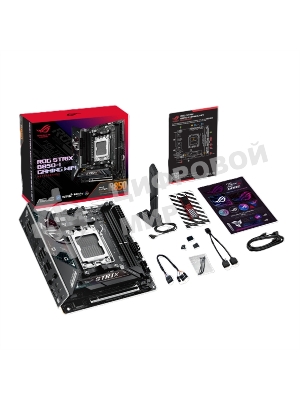 Материнская плата ASUS ROG STRIX B850-I GAMING WIFI, AM5, AMD B850, 2xDDR5, 2xM.2, 2xSATA, PCIe 4.0 x16, 1xHDMI, 1xUSB Type-C, 1x2.5Gb LAN, Wi-Fi 7, Bluetooth 5.4, 5xUSB-A 10Gbps, 1xUSB-C 20Gbps, 2xUSB-A 2.0, 3x3.5 мм, S/PDIF, 7.1, Mini-ITX