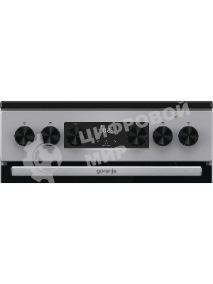 Плита электрическая Gorenje GEC5C41SG серый, конфорок 4 электрических, духовка 70 л, 50 см x 85 см x 59.4 см (без крышки)